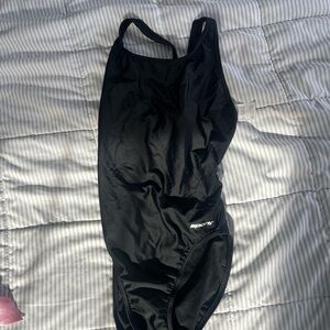 Sporti Women's competitive Black One-Piece Swimsuit